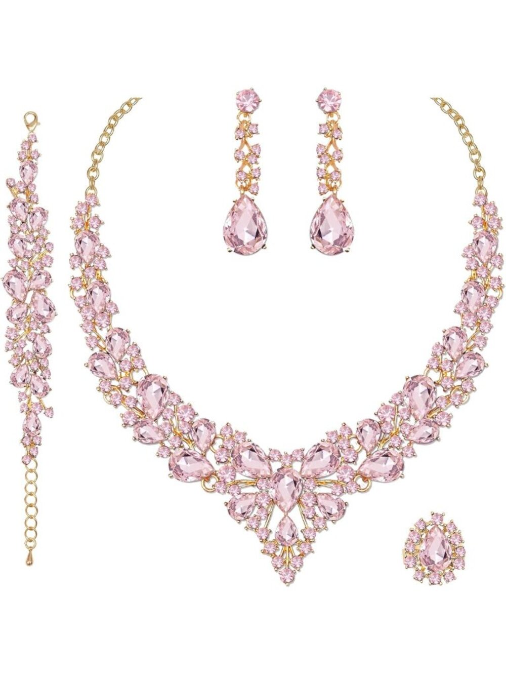Elegant Crystal Jewelry Set for Formal Events | Stunning Gown Accessories